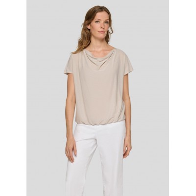 Rabe - 56-125315 Goud kleurige T-shirt met kapmouwen.